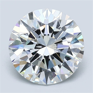 Picture of Natural Diamond 2.60 Carats, Round with Excellent Cut, E Color, VVS1 Clarity and Certified by GIA