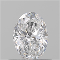 Natural Diamond 0.50 Carats, Oval with  Cut, D Color, VVS1 Clarity and Certified by GIA