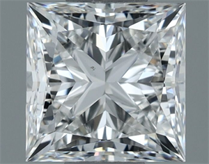Picture of Natural Diamond 0.81 Carats, Princess with  Cut, F Color, VS2 Clarity and Certified by GIA