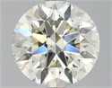 Natural Diamond 1.80 Carats, Round with Excellent Cut, K Color, SI2 Clarity and Certified by HRD