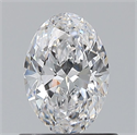 Natural Diamond 0.70 Carats, Oval with  Cut, D Color, VVS1 Clarity and Certified by GIA
