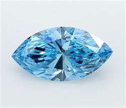 Picture of Lab Grown Diamond 3.01 Carats, Marquise with  Cut, Fancy Vivid Blue Color, VVS2 Clarity and Certified by IGI