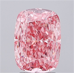 Picture of Lab Grown Diamond 2.72 Carats, CUSHION MODIFIED with  Cut, Fancy Vivid Pink Color, VS2 Clarity and Certified by IGI