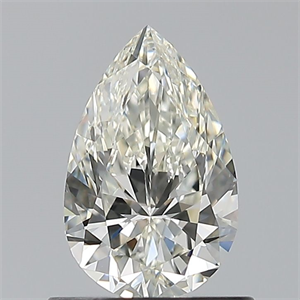 Picture of Natural Diamond 0.72 Carats, Pear with  Cut, H Color, IF Clarity and Certified by IGI