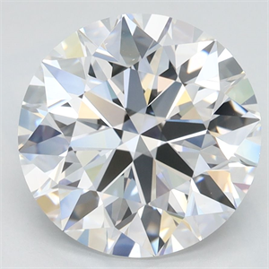 Picture of Lab Grown Diamond 3.39 Carats, Round with Ideal Cut, D Color, IF Clarity and Certified by IGI