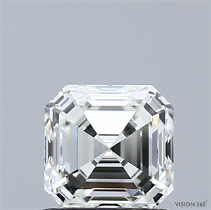 Picture of Natural Diamond 1.01 Carats, Asscher with  Cut, K Color, VVS2 Clarity and Certified by GIA