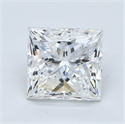 Natural Diamond 2.40 Carats, Princess with  Cut, E Color, VS1 Clarity and Certified by GIA