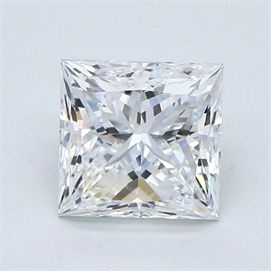 Picture of Natural Diamond 2.40 Carats, Princess with  Cut, E Color, VS1 Clarity and Certified by GIA