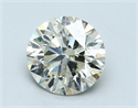 Natural Diamond 4.04 Carats, Round with Excellent Cut, N Color, SI2 Clarity and Certified by IGI