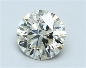 Picture of Natural Diamond 4.04 Carats, Round with Excellent Cut, N Color, SI2 Clarity and Certified by IGI