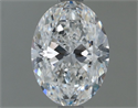 Natural Diamond 1.00 Carats, Oval with  Cut, F Color, SI1 Clarity and Certified by GIA