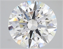Lab Grown Diamond 4.08 Carats, Round with Ideal Cut, D Color, VVS2 Clarity and Certified by IGI
