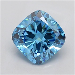 Picture of Lab Grown Diamond 2.36 Carats, CUSHION MODIFIED with  Cut, Fancy Vivid Blue Color, VS2 Clarity and Certified by IGI