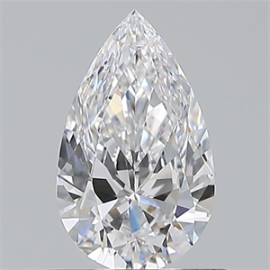 Picture of Natural Diamond 0.55 Carats, Pear with  Cut, D Color, VVS2 Clarity and Certified by GIA