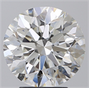 Natural Diamond 4.01 Carats, Round with Excellent Cut, H Color, SI2 Clarity and Certified by GIA
