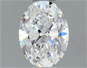 Natural Diamond 0.51 Carats, Oval with  Cut, D Color, IF Clarity and Certified by GIA