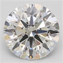Lab Grown Diamond 3.37 Carats, Round with Excellent Cut, D Color, IF Clarity and Certified by GIA