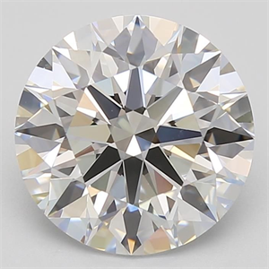 Picture of Lab Grown Diamond 3.37 Carats, Round with Excellent Cut, D Color, IF Clarity and Certified by GIA