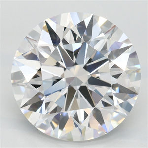 Picture of Lab Grown Diamond 3.51 Carats, Round with Excellent Cut, D Color, IF Clarity and Certified by GIA