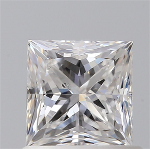 Picture of Natural Diamond 0.90 Carats, Princess with  Cut, E Color, SI1 Clarity and Certified by GIA