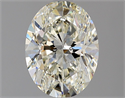Natural Diamond 1.72 Carats, Oval with  Cut, K Color, SI1 Clarity and Certified by GIA