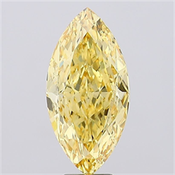 Picture of Lab Grown Diamond 7.99 Carats, Marquise with  Cut, Fancy Vivid Yellow Color, VS2 Clarity and Certified by IGI