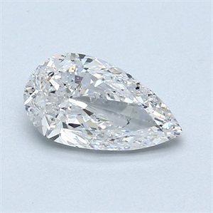Picture of Natural Diamond 1.20 Carats, Pear with  Cut, E Color, SI2 Clarity and Certified by GIA