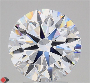 Picture of Lab Grown Diamond 4.04 Carats, Round with Ideal Cut, D Color, VVS1 Clarity and Certified by IGI