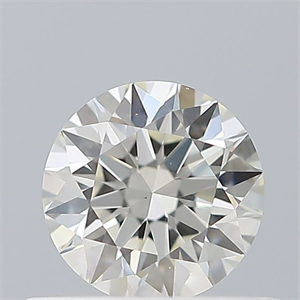 Picture of Natural Diamond 0.41 Carats, Round with Excellent Cut, J Color, VS1 Clarity and Certified by GIA