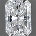Natural Diamond 0.50 Carats, Radiant with  Cut, G Color, VVS2 Clarity and Certified by GIA