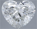Natural Diamond 3.71 Carats, Heart with  Cut, H Color, SI2 Clarity and Certified by HRD