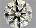 Natural Diamond 1.01 Carats, Round with Very Good Cut, L Color, SI2 Clarity and Certified by HRD