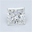 Diamante Natural 1.20 quilates, Princesa , Color F, claridad VS1 y certificado GIA