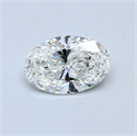 Natural Diamond 0.50 Carats, Oval with  Cut, E Color, SI1 Clarity and Certified by GIA