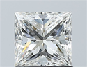 Natural Diamond 1.00 Carats, Princess with  Cut, H Color, VS2 Clarity and Certified by GIA