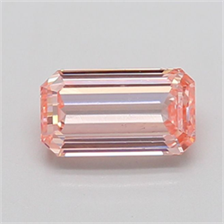 Picture of Lab Grown Diamond 1.50 Carats, Emerald with  Cut, Fancy Pink Color, VS2 Clarity and Certified by IGI