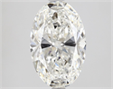 Natural Diamond 1.80 Carats, Oval with  Cut, F Color, VVS1 Clarity and Certified by GIA