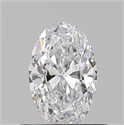 Natural Diamond 0.50 Carats, Oval with  Cut, D Color, VS2 Clarity and Certified by GIA