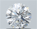 Natural Diamond 0.70 Carats, Round with Excellent Cut, F Color, VVS2 Clarity and Certified by GIA