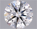 Lab Grown Diamond 2.06 Carats, Round with Ideal Cut, D Color, VVS2 Clarity and Certified by IGI