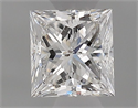 Natural Diamond 0.35 Carats, Princess with  Cut, E Color, SI2 Clarity and Certified by GIA