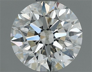 Picture of Natural Diamond 1.01 Carats, Round with Excellent Cut, H Color, SI2 Clarity and Certified by IGI