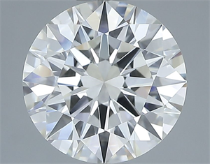 Picture of Natural Diamond 2.53 Carats, Round with Excellent Cut, I Color, VVS1 Clarity and Certified by IGI