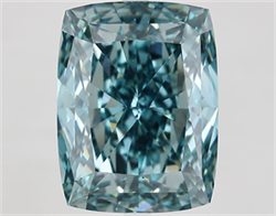 Picture of Lab Grown Diamond 16.04 Carats, CUSHION MODIFIED with  Cut, Fancy Vivid Blue Color, VS1 Clarity and Certified by IGI