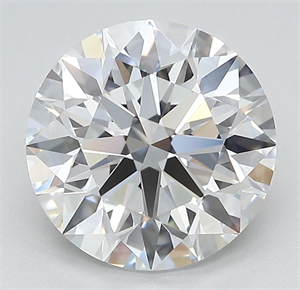 Picture of Lab Grown Diamond 2.89 Carats, Round with Ideal Cut, D Color, IF Clarity and Certified by IGI