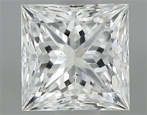 Foto Diamante Natural 0.70 quilates, Princesa , Color E, claridad SI1 y certificado GIA de