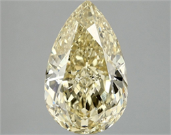 Picture of Lab Grown Diamond 3.03 Carats, Pear with  Cut, Fancy Intense Yellow Color, VS1 Clarity and Certified by IGI