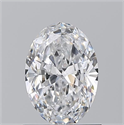 Natural Diamond 0.90 Carats, Oval with  Cut, D Color, VVS2 Clarity and Certified by GIA