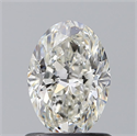Natural Diamond 0.90 Carats, Oval with  Cut, I Color, VS2 Clarity and Certified by GIA