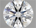 Lab Grown Diamond 1.02 Carats, Round with Ideal Cut, D Color, VVS2 Clarity and Certified by IGI